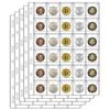 10Pcs Album For Coins 30 Pocket Coins Collection Page PVC Transparent Inside Pages Coins Loose Leaf Organizer Bag