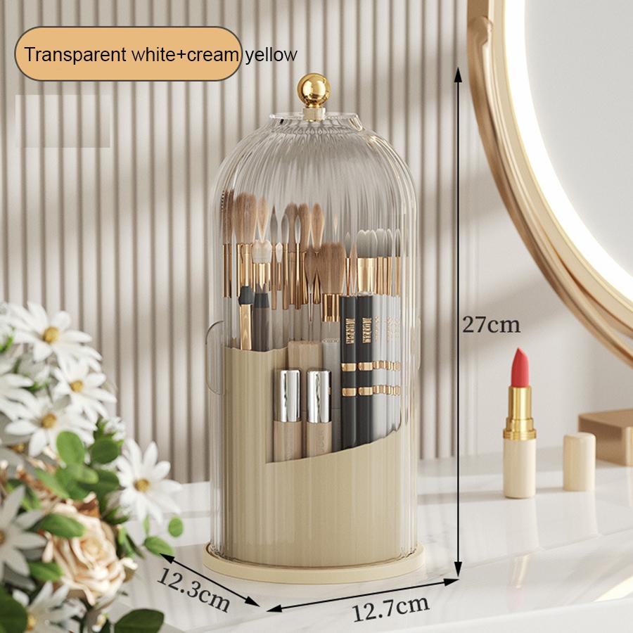 1PC 360° Rotating Makeup Brush Holder Desktop Makeup Organizer Cosmetics Storage Box Lipstick Eyebrow Pencil Holder