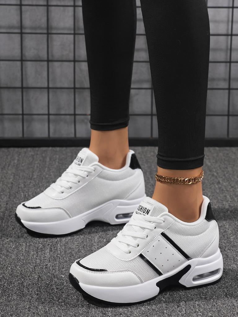 Women's Casual Lace-up Sneakers - Lightweight Walking Shoes