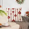 Christmas Pillowcase Red Christmas Tree Snowflake Print Pillowcase