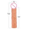 Soft Silicone Condom Enlargement Penis Sleeve Realistic Penis Extender Sex Toys for Men Sexual Tools Reusable Condom Cock Sleeve