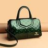 Geprägte glänzende Boston-Tasche Damen-Umhängetasche