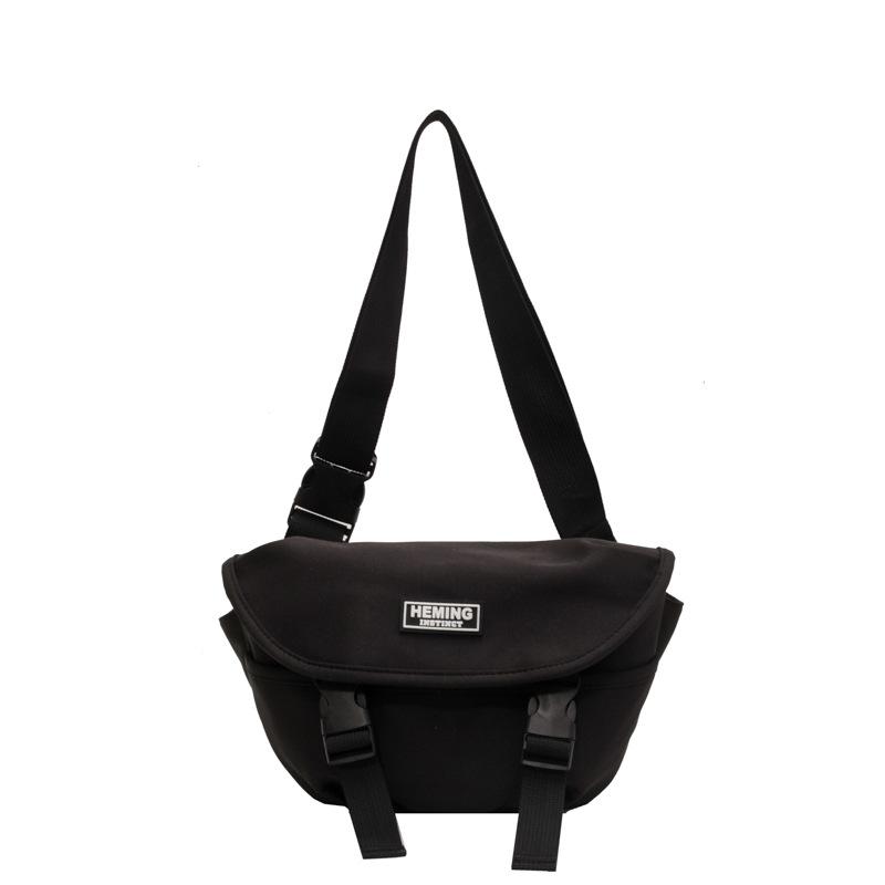 Fashion Simple Breast Bag Foreign Trade New Casual Solid Color Messenger Bag Bag Korean Version Trendy Fashion Internet Celebrity Popular Commuter Bag