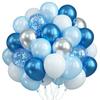 Biapian Latexballons 30 Stück Blau und Weiß Partydekorationen Helium Hochzeit Abschluss Babyparty Stilvolle Dekoration