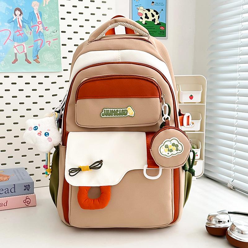 for women, contrasting colors, casual and versatile men's and women's large-capacity backpack, lightweight burden-reducing backpack