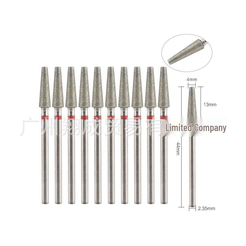 10-Piece Nail Art Diamond Drill Bits for Pre-Treatment and Grinding Dead Skin & Calluses