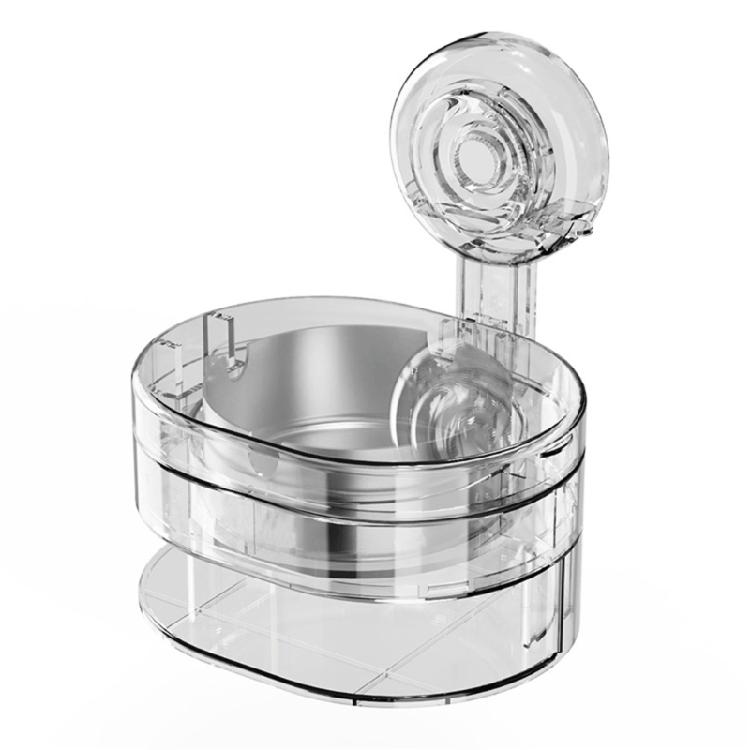 Elegant Ashtray Storage Rack for Bathroom Kitchen Bar with Strong Suction Cup Ashtray with Holders Stainless Steel прозрачный/серый