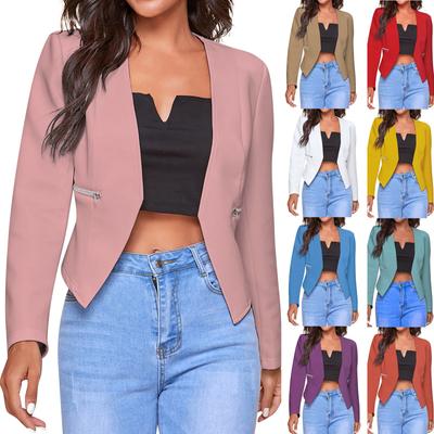 Damen Casual Solid Color Geknöpfte Taille Knopflose Strickjacke Jacke mit Reißverschluss C