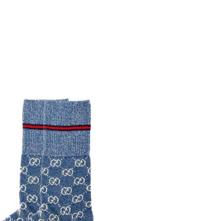 GUCCI SS23 Crew Socks Unisex 1 Pack Blue 572266-4G056-4178