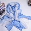 Season Solid Color Gradual Change Color Mulberry Silk Silk Scarf Women, Color Matching Women'S Scarf Shawl Yarn Beach Towel