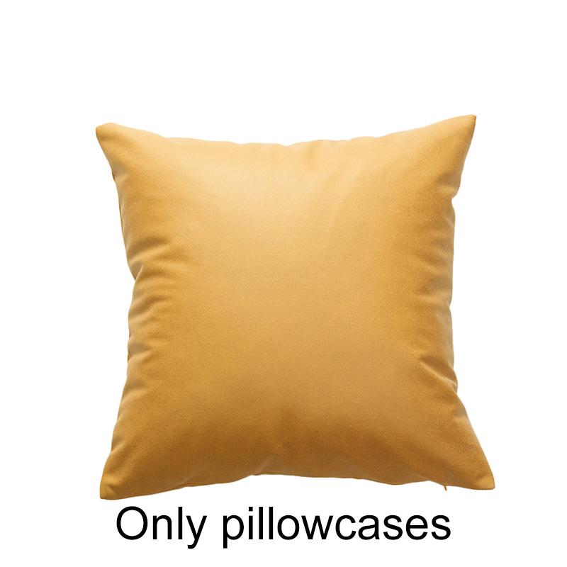 

1PC Sofa Office Car 50*50cm Anti-scratch Waist Cushion Faux Leather Simple Solid Color Soft Pillow Case Cushion Cover 50*50cm