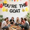 You're the Goat Banner Funny Happy Birthday Goat Decorations Greatest of All Time Graduation Retirement Party Supplies