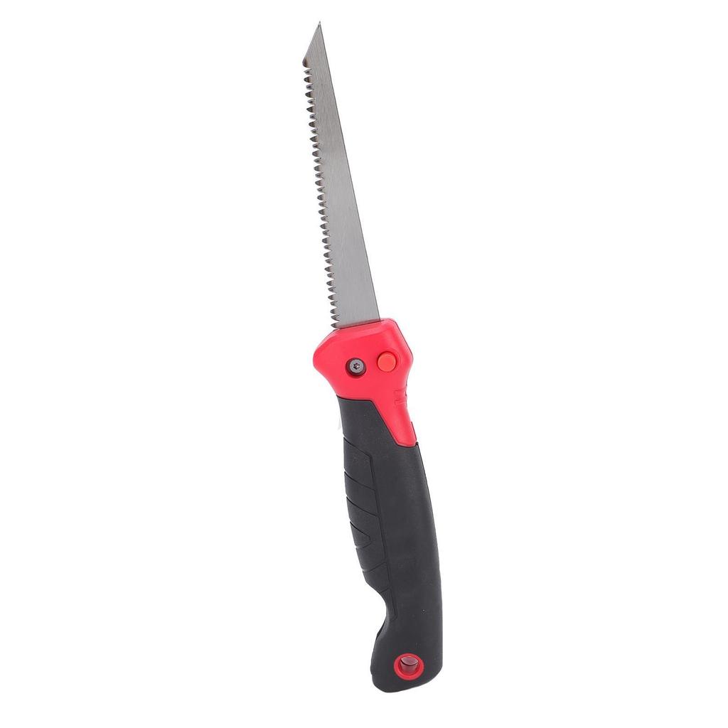 6in Foldable Plasterboard Saw Incisive SK5 Steel Blade Plastic Handle Portable Hand Saw for Outdoor Use