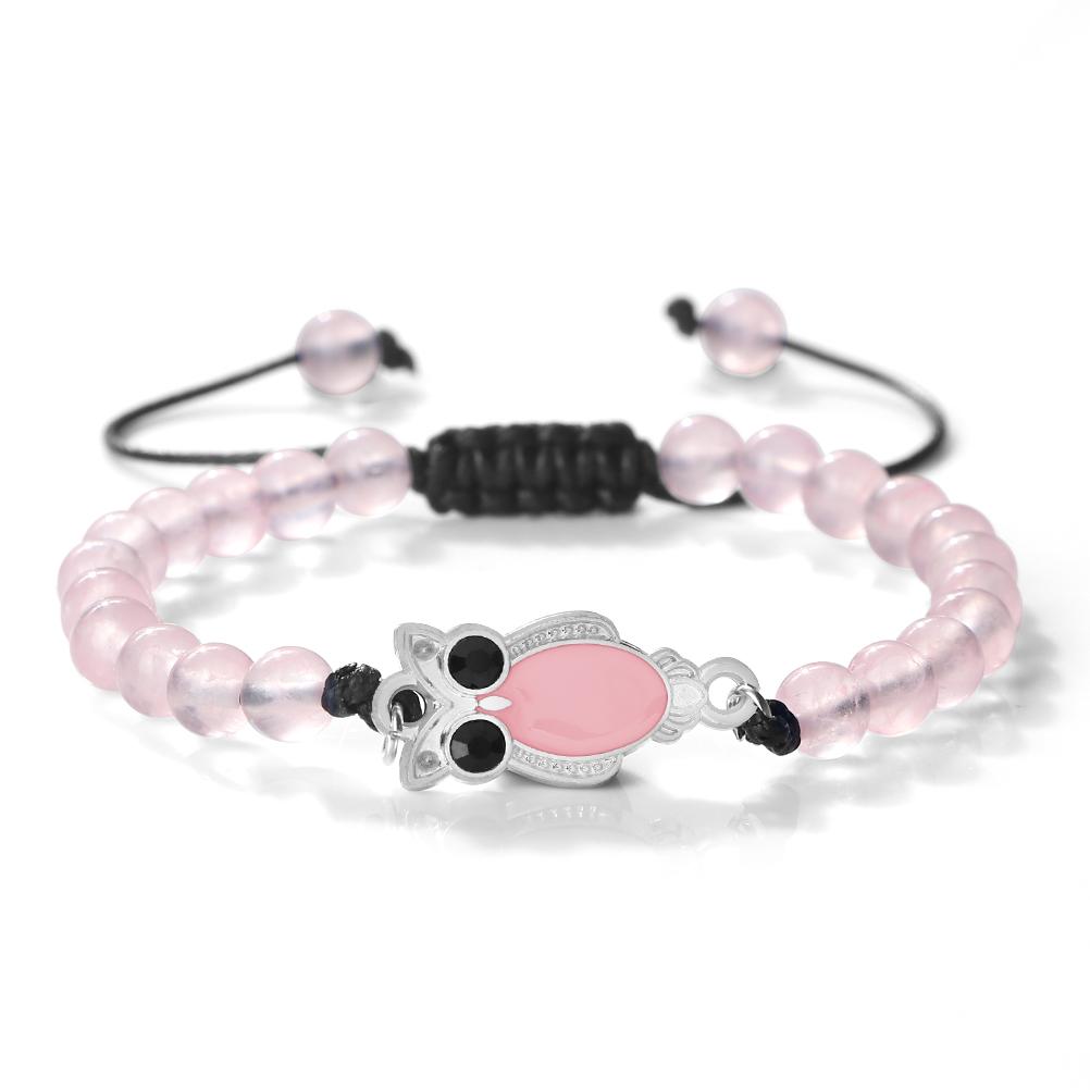 6mm Owl Pendant Black Matte Bracelet For Men Adjustable Animal Charm Bangle Boho Gothic Jewelry Gift Idea Unisex  Fine Accessory