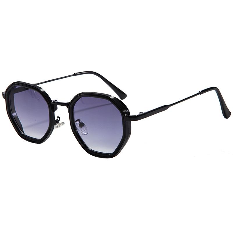 Modern Fashionable Octagonal Sun Glasses New Steampunk Vintage Sunglasses for Women Luxury brand design Golden Edging Glasses