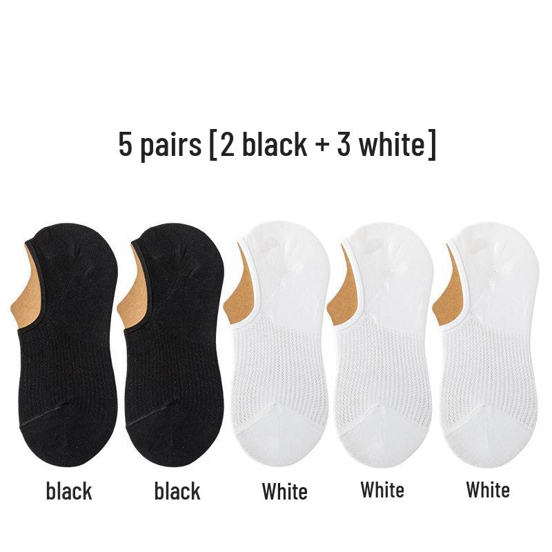 Damskie Oddychające Siateczkowe Skarpetki typu Stopka - Antypoślizgowe, Jednokolorowe, Niewidoczne, Wszechstronne na Wiosnę/Lato