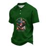 Men's Loose Fit Casual Short Sleeve Polo Shirt with Patriotic Graphic Print 250 Years Commemoration 1776-2026 Cotton Blend Comfortable Design