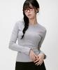 LIKE THE MOST Slim Basic Long Sleeve T-Shirt_Gray