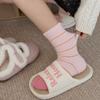 Winter Fleece Thickened Socks - Soft and Warm Mid-calf Socks in Pink, Cute Cartoon Design, Australian Wool Fluffy Socks