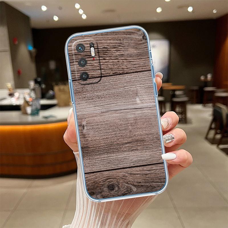 

UP37 Marble Wood Transparent Phone Case for Samsung Galaxy A04 A04S A14 A23 A34 A54 M23 M33 M52 M53 Galaxy A23