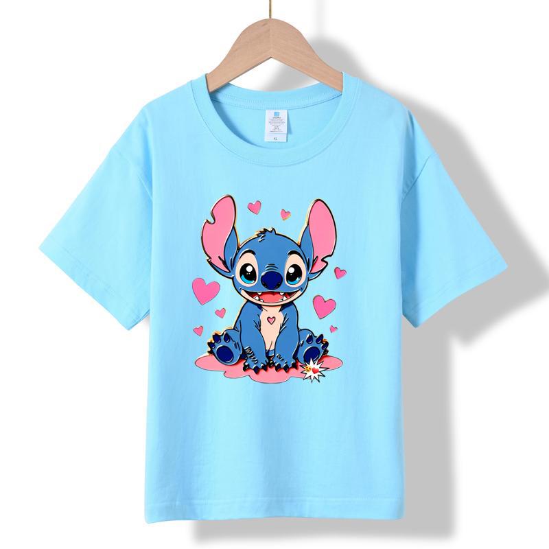 MC-38 MINISO 2026 Summer New Printed Cotton Round Neck T-shirt for Children Aged 1-16, Boys and Girls