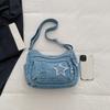 Džínová taška Dámská taška přes rameno Velkokapacitní dojížděcí crossbody taška