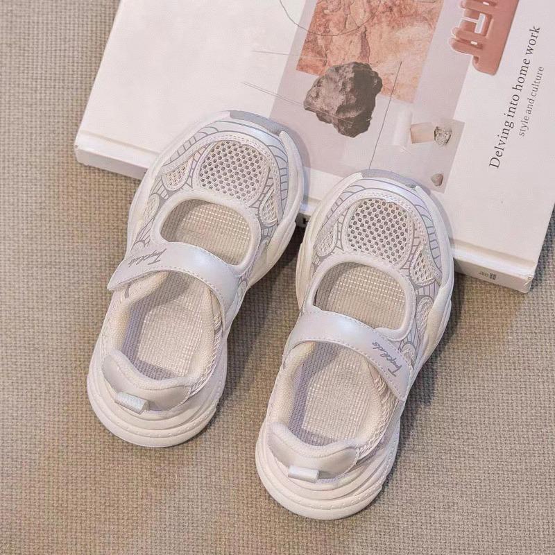 Kids Breathable Mesh Mary Jane Sneakers Soft Sole Casual Walking Shoes 26 белый
