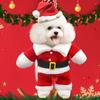 Breathable Santa Claus Dog Outfit Soft Pet Christmas Costume Warm Cats Christmas Clothes Autumn