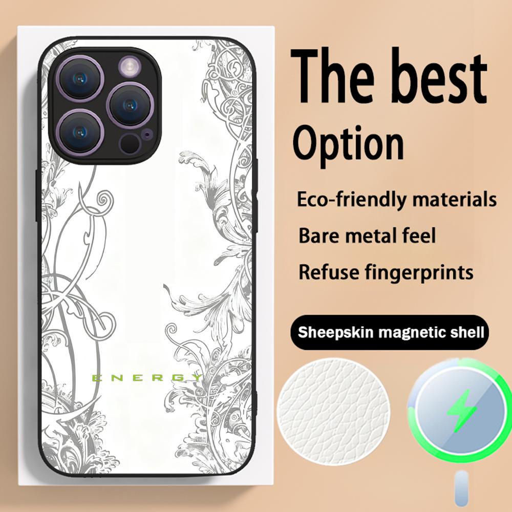Custodia per Telefono MonsterS Juice Drink Flavor E-energyS Per iPhone 16 15 14 13 12 11 Plus Pro Max Lusso di Alta Gamma Magsafe Pelle di Pecora