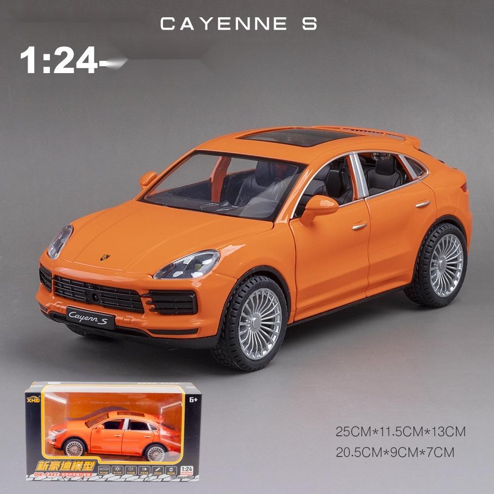 1:24 Porsche Cayenne S Turbo SUV Model Samochodu Ze Stopu Odlewane Metalowe Zabawki Model Samochodu Symulacja Dźwięku Światła Kolekcja Prezent dla Dzieci F384