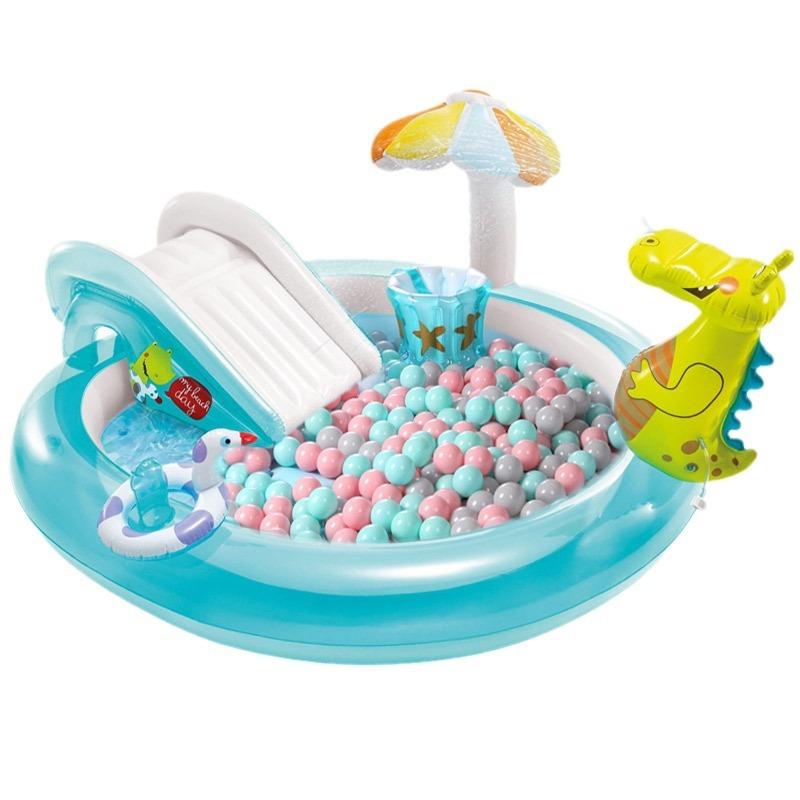 Summer Inflatable Toys Children's Water Play Pool with Slide Crocodile Inflatable Swimming Pool Crawling Pool with Water Spray