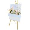 2 Pack Easel Stands Floor Easel Foldable Display Stand Height Adjustable Gold Easel Stand for Weddings Shops Exhibitions