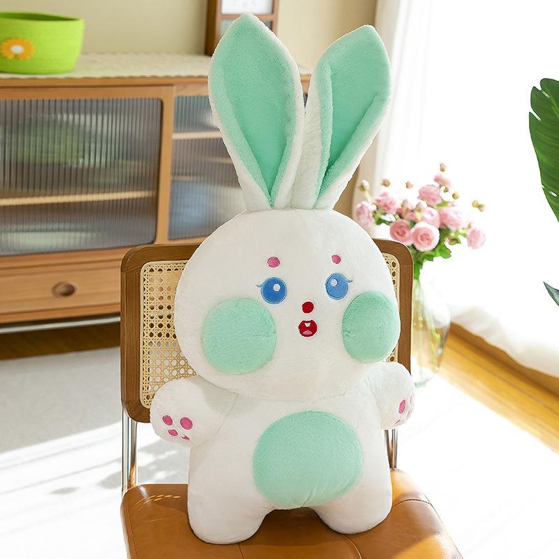

Light Green And Pink Dudu Bunny Plush Toy Huggable Stuffed Doll Rabbit 45cm/17.72in зелений