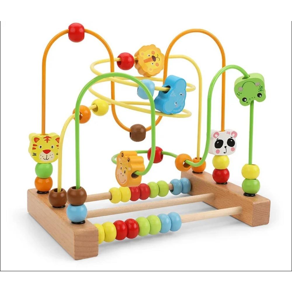 Montessori Wooden Rattles For Baby Crib Toys Baby Rattle Educational Musical Wooden Toys Children Development Games Wood Puzzles