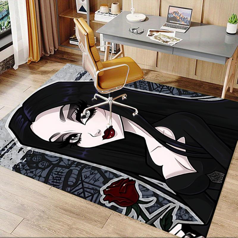 The Adams family Gothic Chair Mat for Sofa, Gothic Home Decor, Gothic Office Carpet, Gothic Gift
