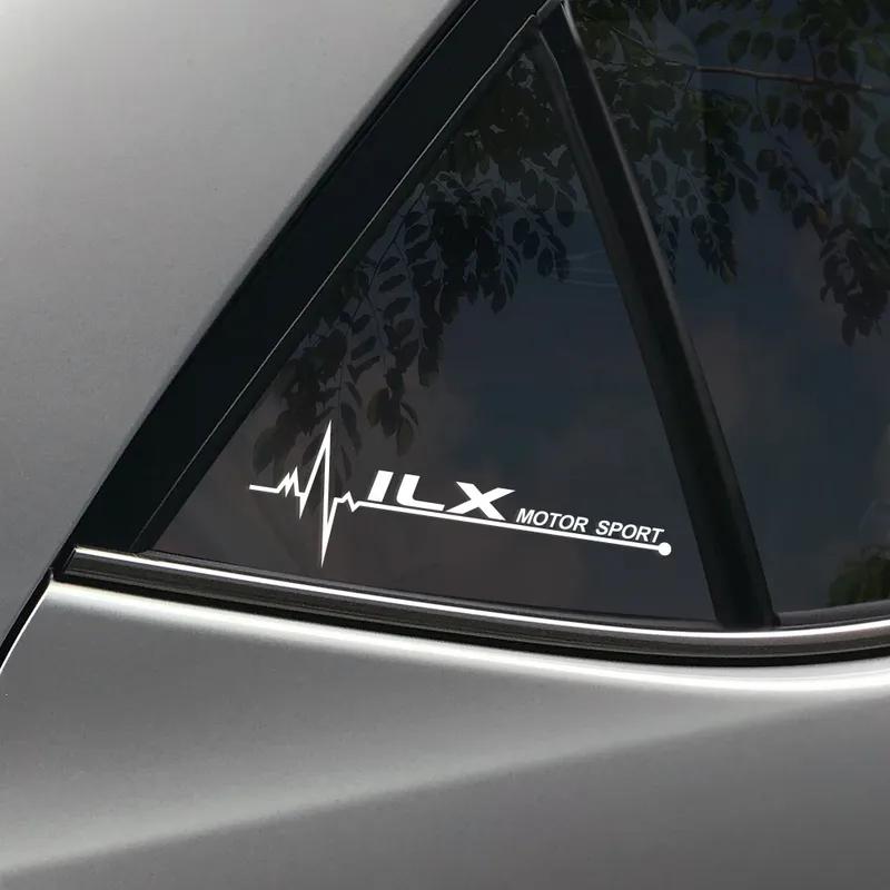 2PCS Car Side Window Sticker Decoration Auto Reflective Vinyl Trim Decal Accessories Sport Styling For Acura MDX RDX TLX ILX