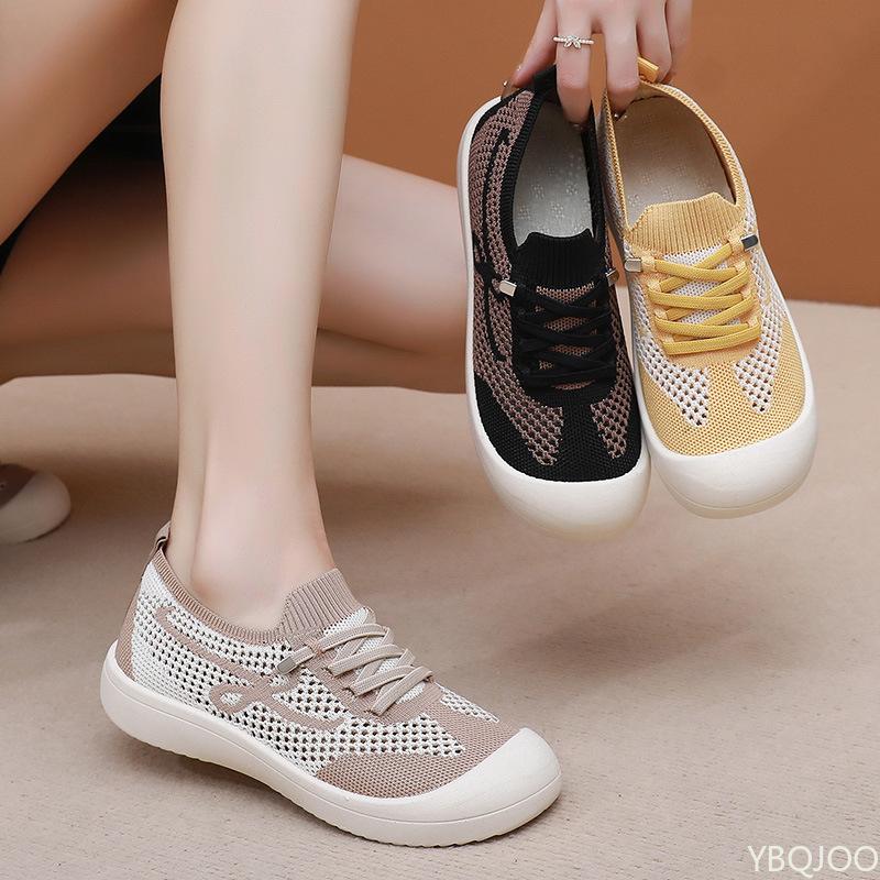 Fashion Summer new lightweight breathable mesh shoes women fashionable versatile shoes casual comfortable women flats