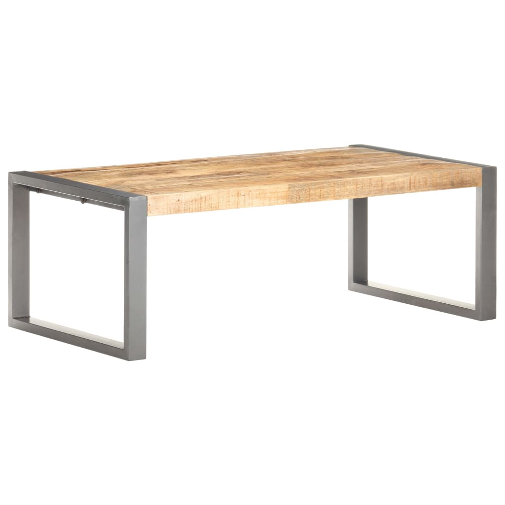 Coffee Table 110 X 60 X 40 Cm Rough Mango Wood