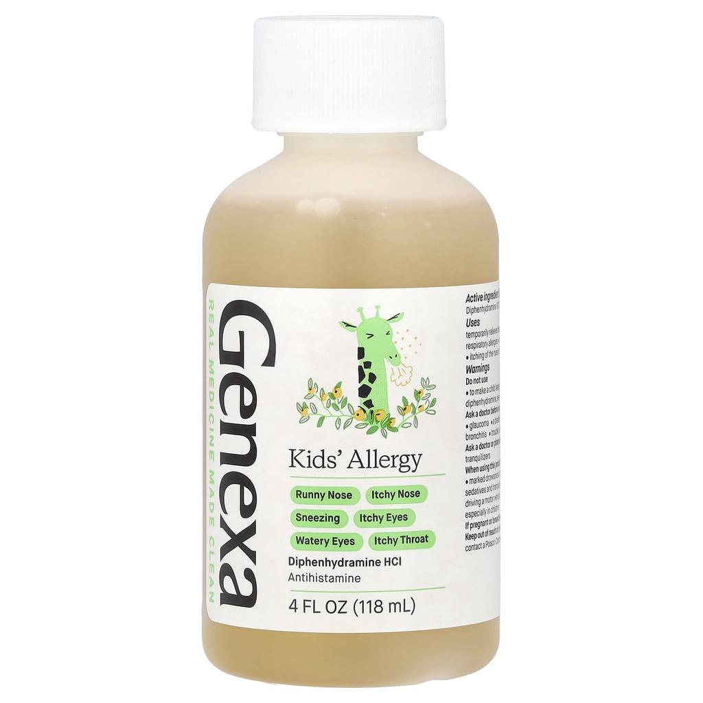 Genexa, Allergia Bambini, Età 6+, Agave Biologico, 12,5 mg, 118 ml (118 ml)