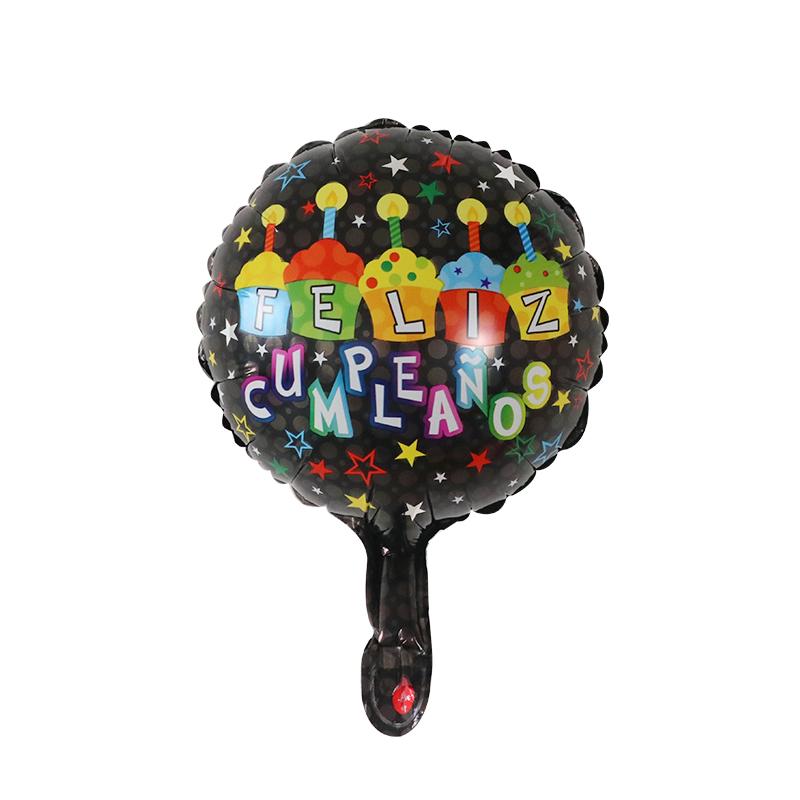 10Pcs Feliz Cumpleaños Día AIr Globos 10inch Colorful Mini Spanish Happy Birthday Foil Balloons Home Party Decorations Kids Gift