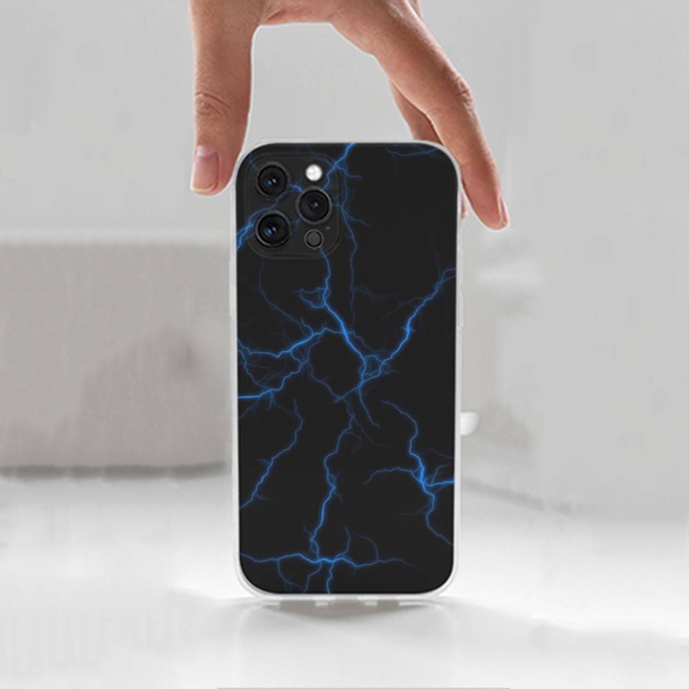 T-Thunderbolt L-Lightning Case For iPhone X,XS,SE,12,15,Pro,17,Plus,11,Max,13,XR,14,16,Mini,Transparent Soft Cover