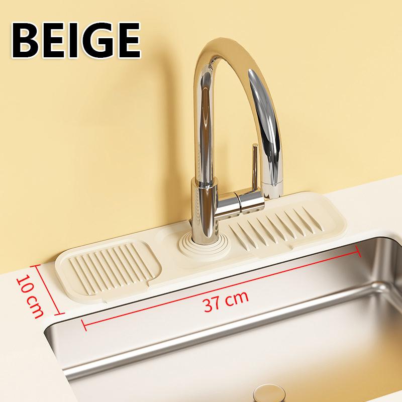 Silicone Faucet Splash Guard Pad Slope Drip Catcher Tray Behind Sink Toilet Soap Storage Kitchen Bathroom Organizer