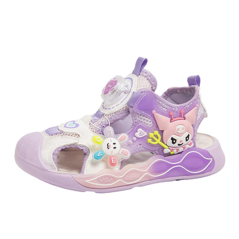 [Summer Closed Toe Sandals for Girls Comfortable Korean Beach Shoes Student Casual Fashion Soft Sole Kids Footwear]