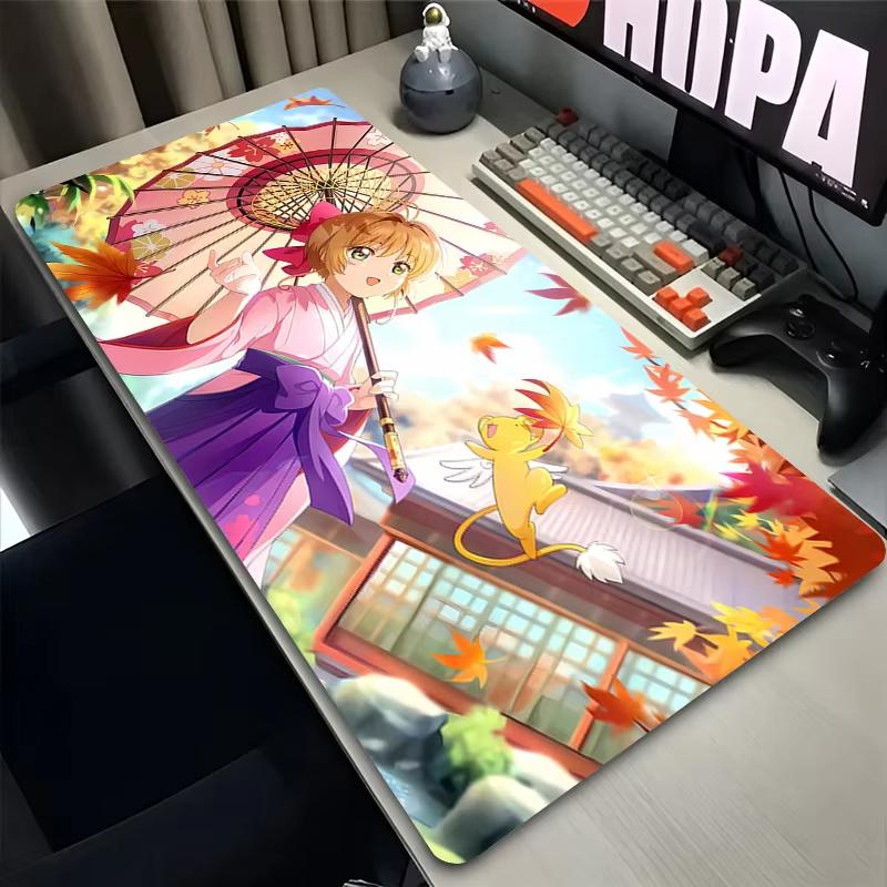 Mouse Pad CCard Captor Sakura Laptop Anime Extended Desktop Mat Computer Gamer Hd Mousepad Pc Gaming Accessories Keyboard Pad