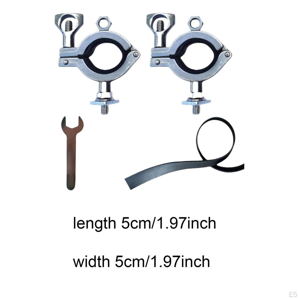 2 Pieces Roof Rack Shovels Mount Bracket, Axe Holder, Holder Rubber Grip Kit for