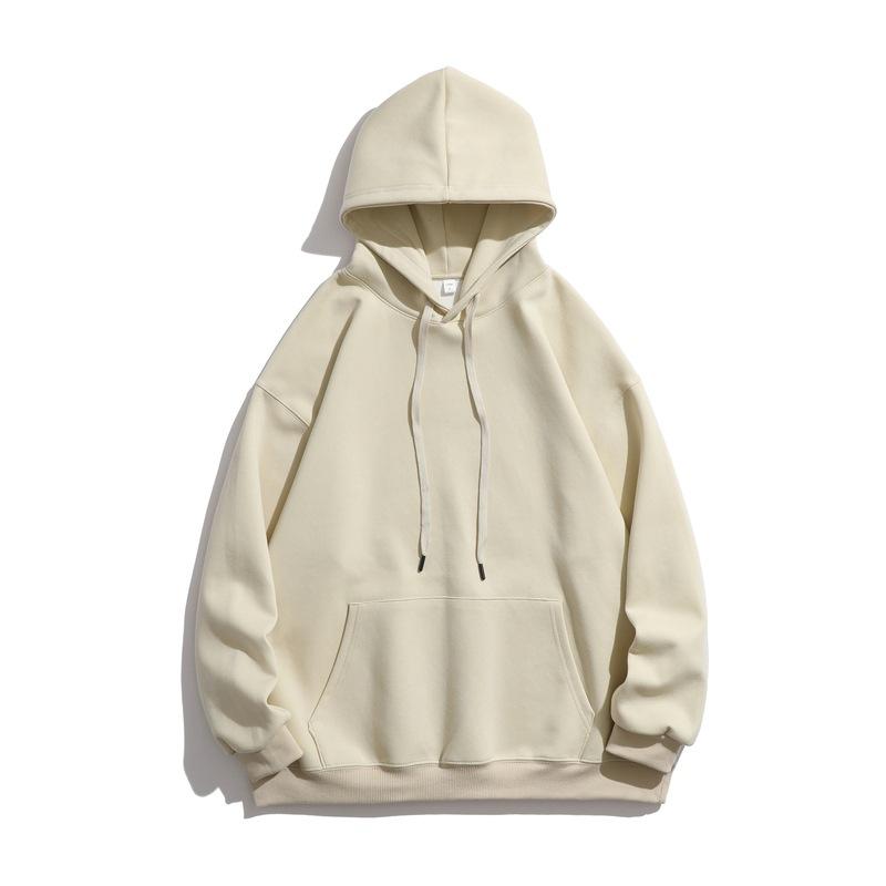 Vyriškas medvilninis džemperis su gobtuvu rudeniui ir žiemai, su aksomu, madingas, sunkus, universalus viršutinis drabužis, laisvi kasdieniai marškiniai vyrams