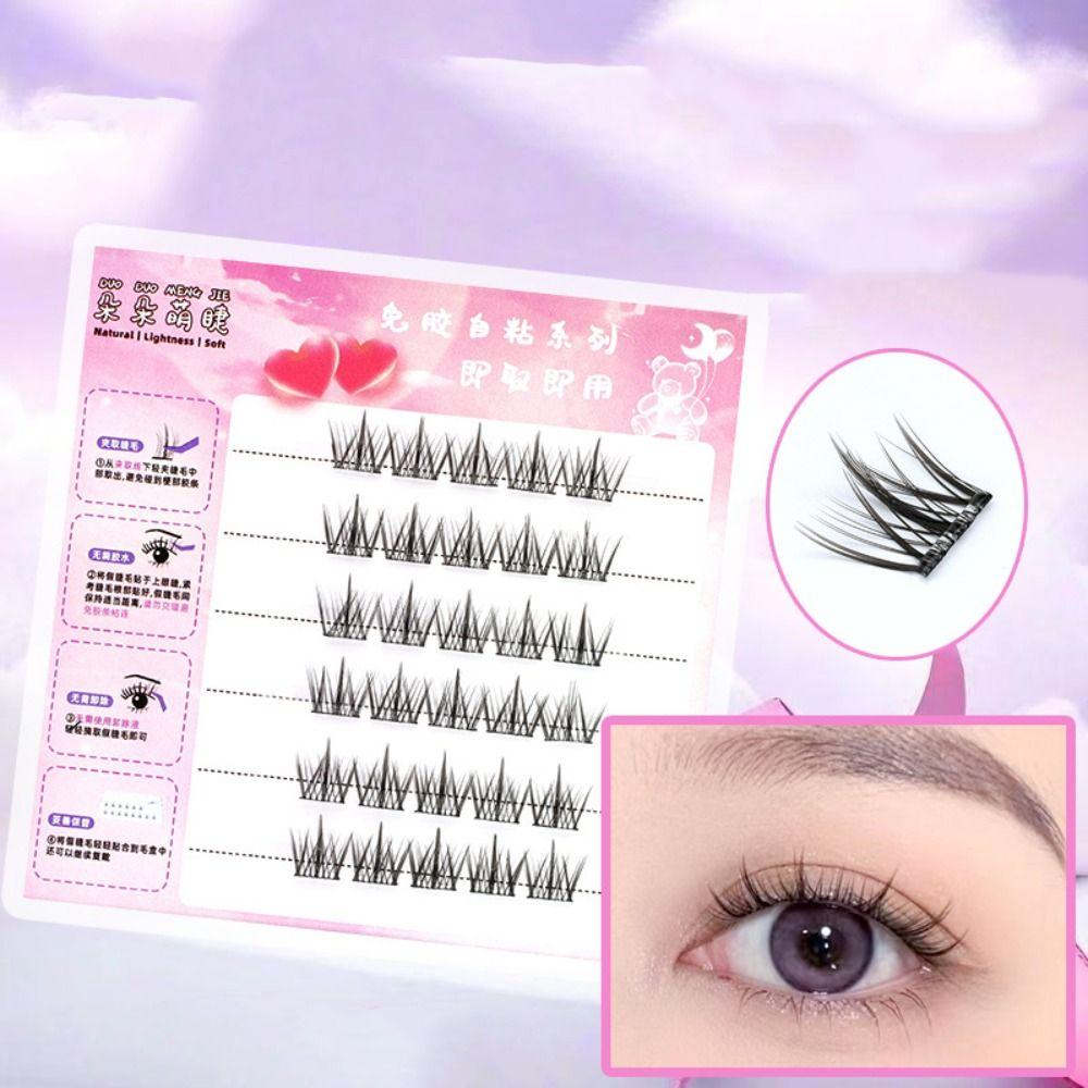 Soft Glue-Free Fake Lashes Long Lasting Segmented Eyelashes Bundles  Party