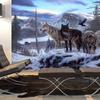 Modern Home Improvement Custom 3D Photo Wallpapers Lifelike Animals Snowy Wolf Backdrop Murals For Study Room Papel De Parede