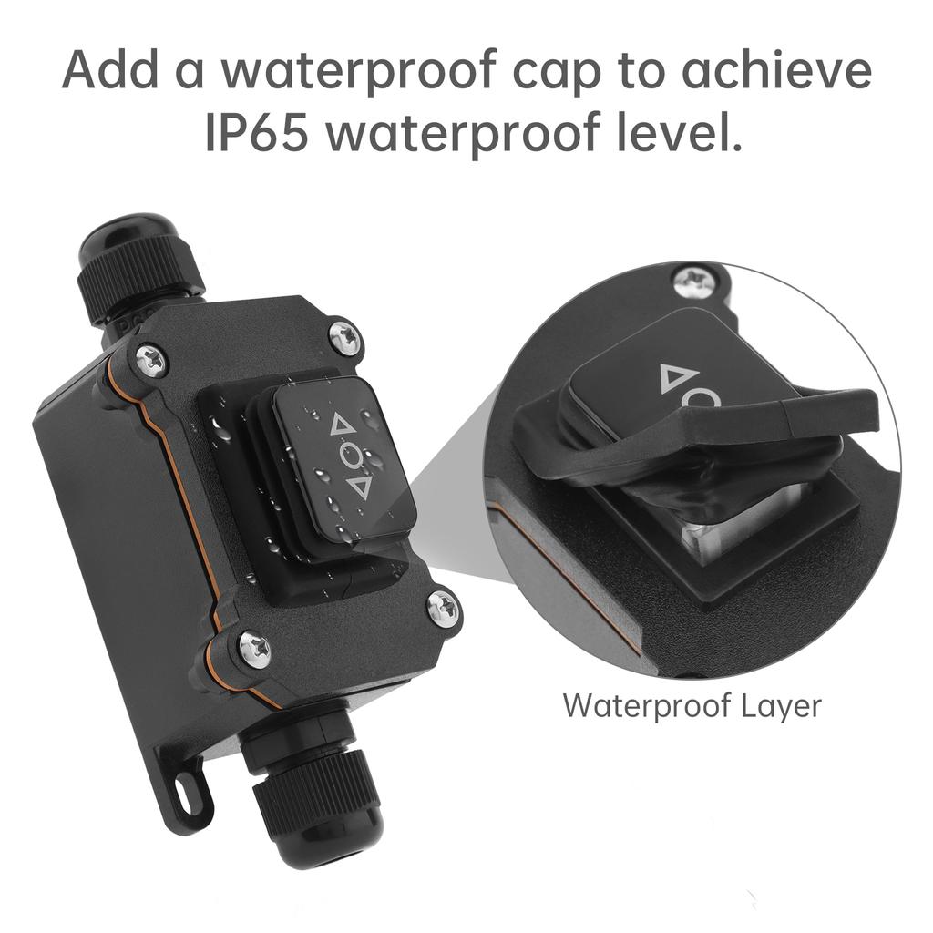 Waterproof Momentary Self Resetting Rocker Switch 6 Pin 3 Position ON Off ON DC 12V 24V AC 110V 220V for Motor Control Boat