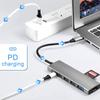 Adaptérový kabel 9v1 Kovový rozbočovač USB C Duální displej Pd nabíjení Typ C Adaptér 3,5 mm audio jack